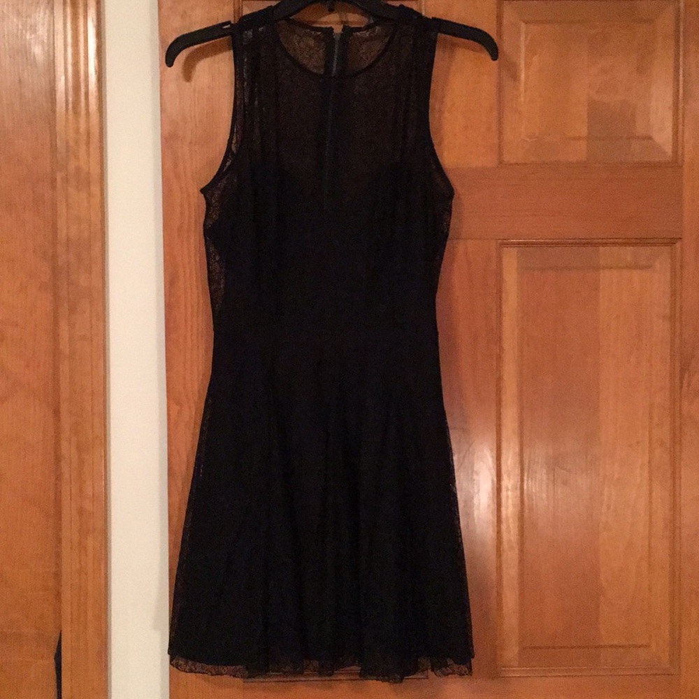 Armani exchange black lace dress